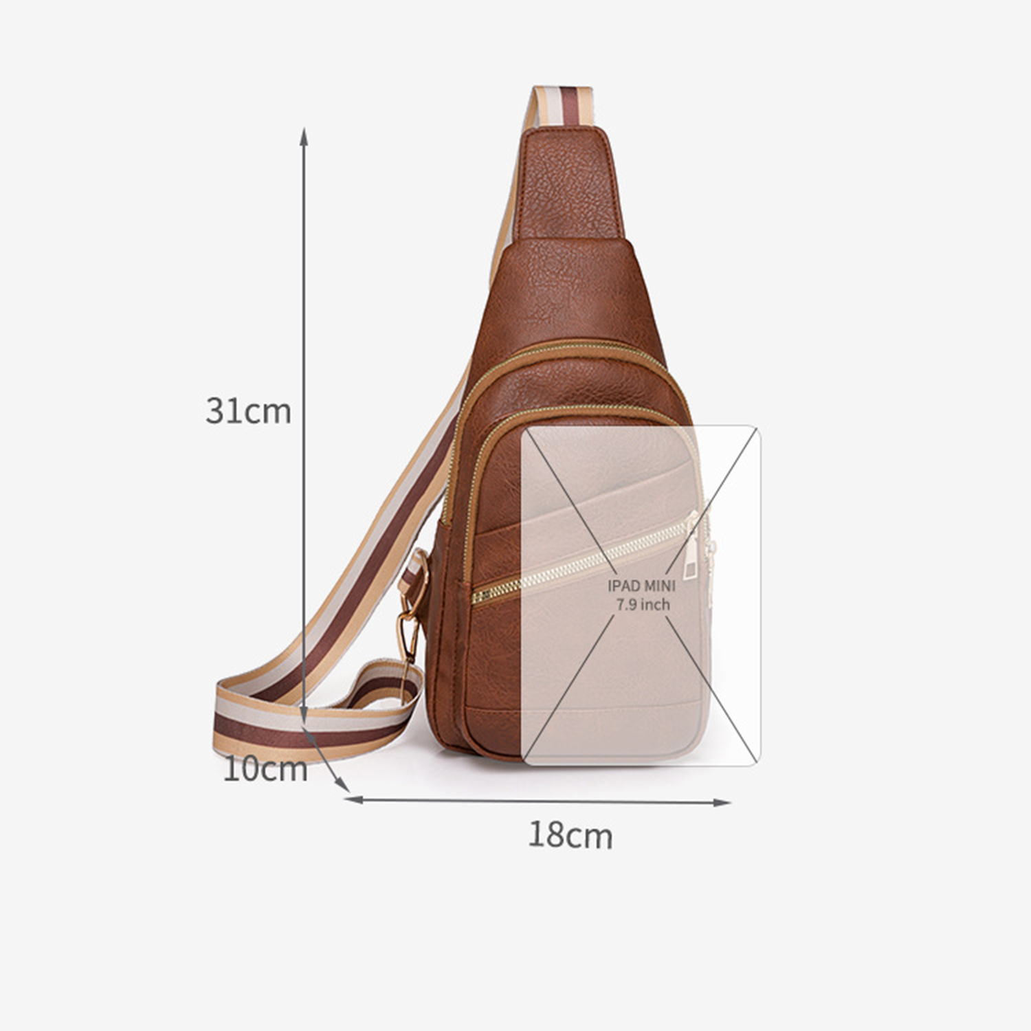Women Faux Leather Crossbody Fashion Sling Bag 1