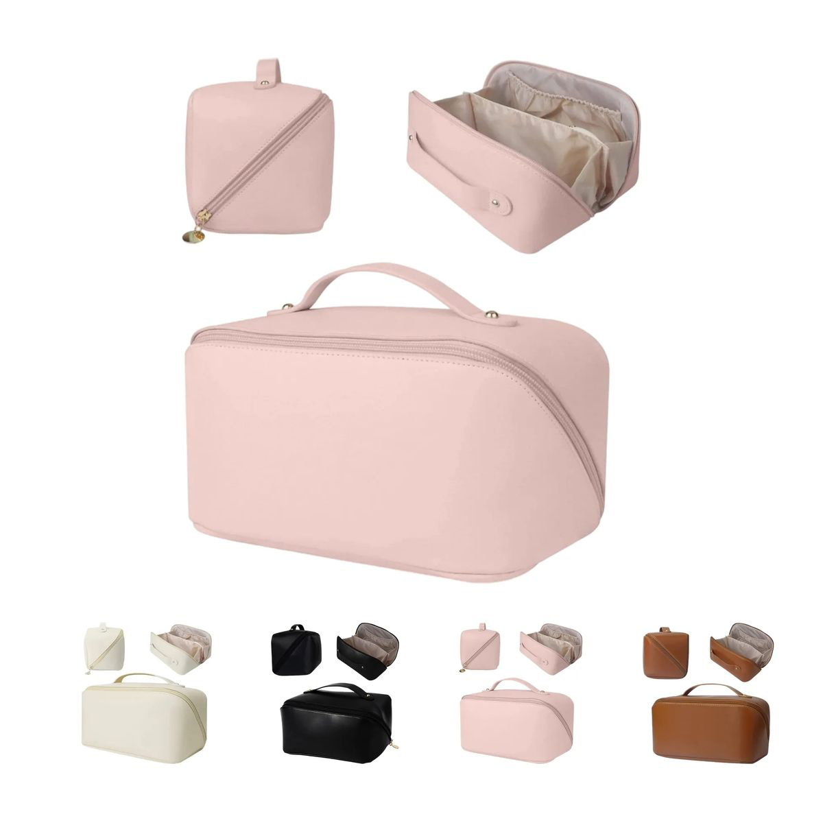 Compact PU Cosmetic Bag for Travel or Daily Toiletries 3