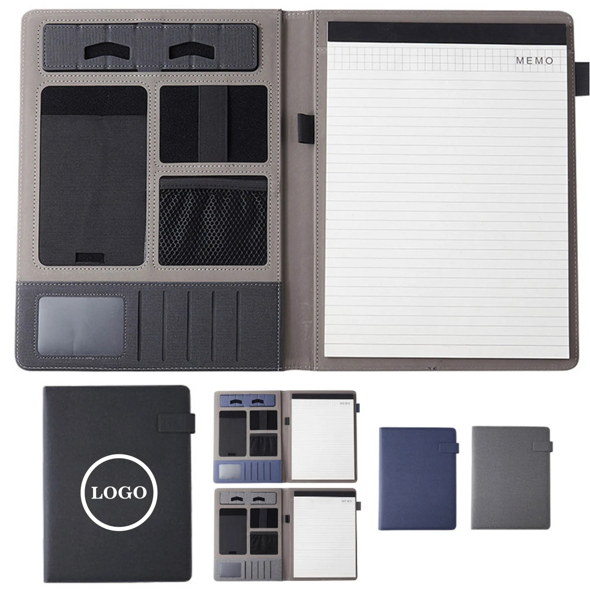 PU Leather Business Notebook with Card Slots and Holder 6