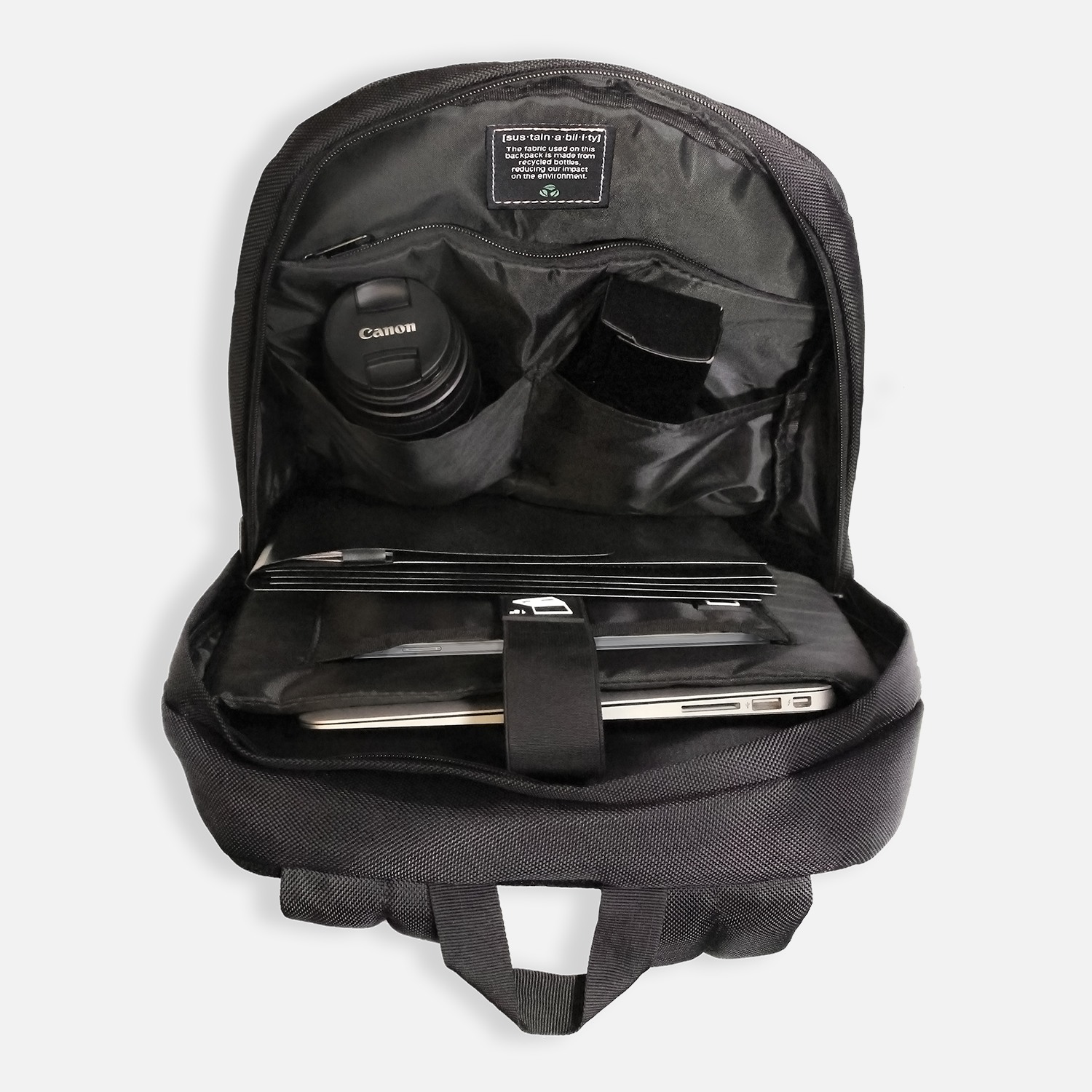 Canyon RPET Eco Friendly Backpack anti-bacterial fabric