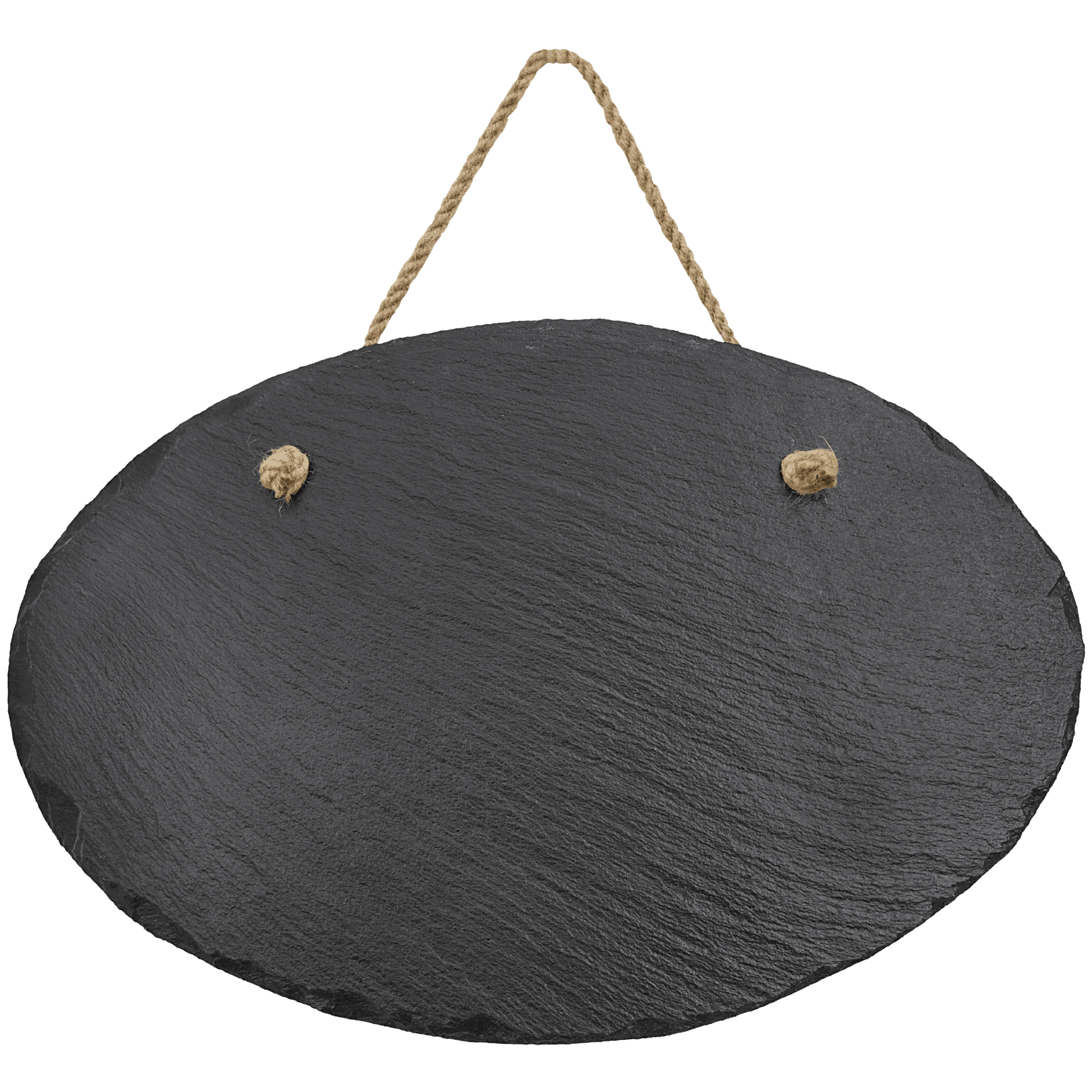 11 3/4" x 7 3/4" Oval Slate Decor with Hanger String 6