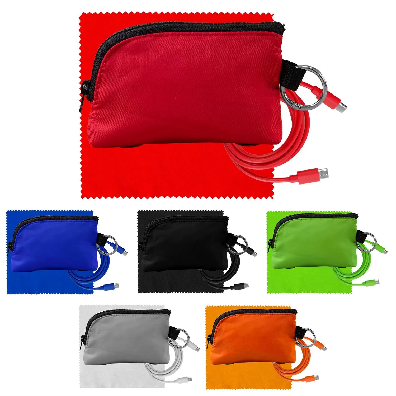 Zip Around C to C Cable & Cloth Set 3