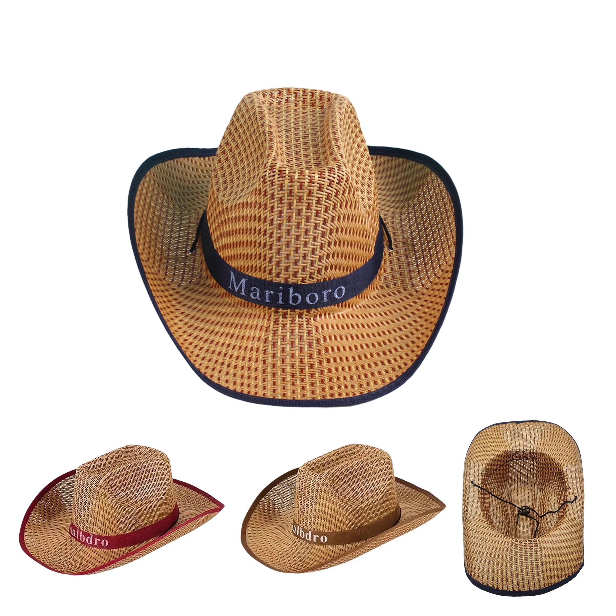 With Customizable Band Straw Cowboy Hat 5