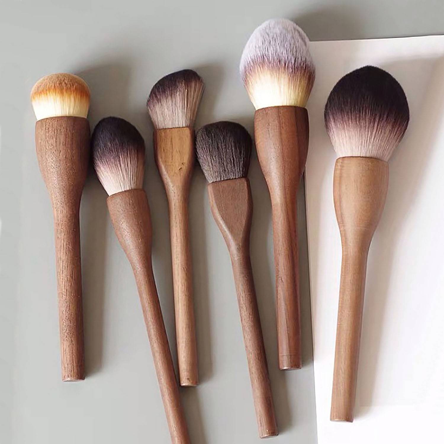 Wood Makeup Brush Set 5