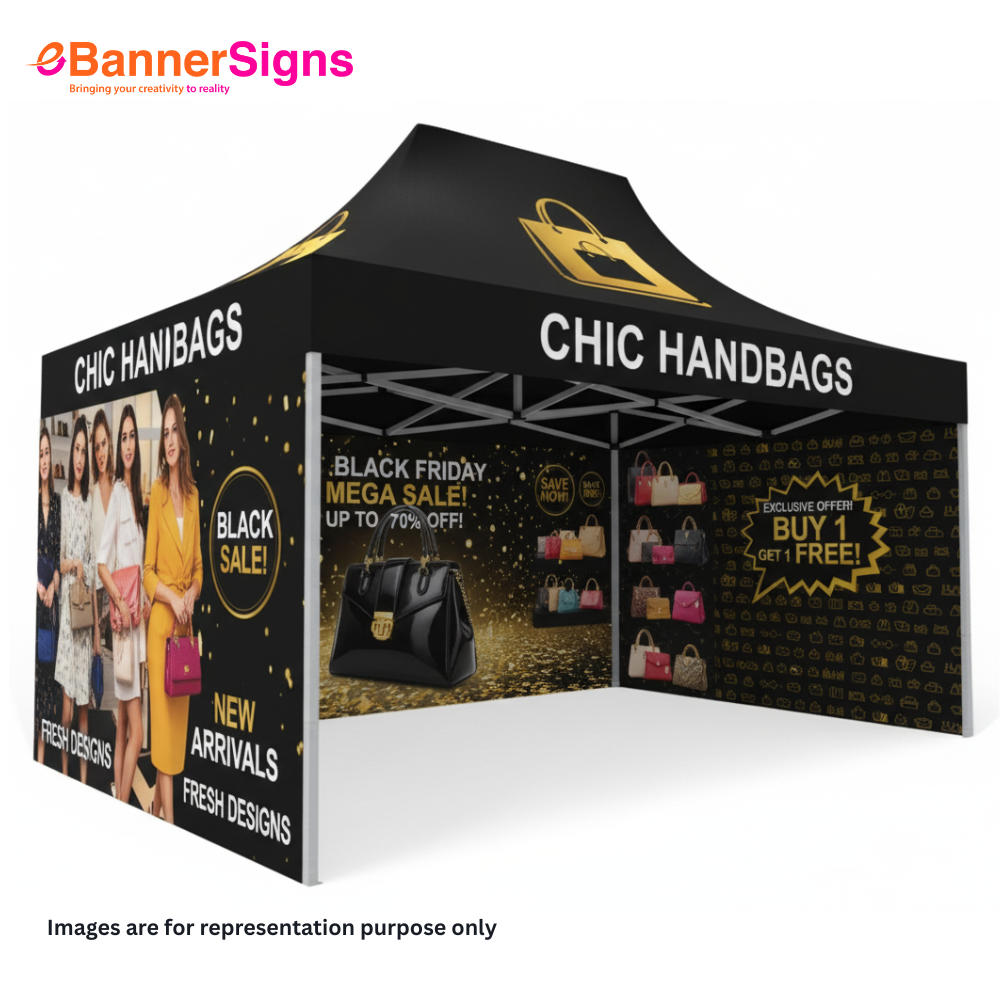 Canopy Tent 10 x 15 (Topper + Hardware + Backwall + 2 Full Side Walls Double Sided) 2