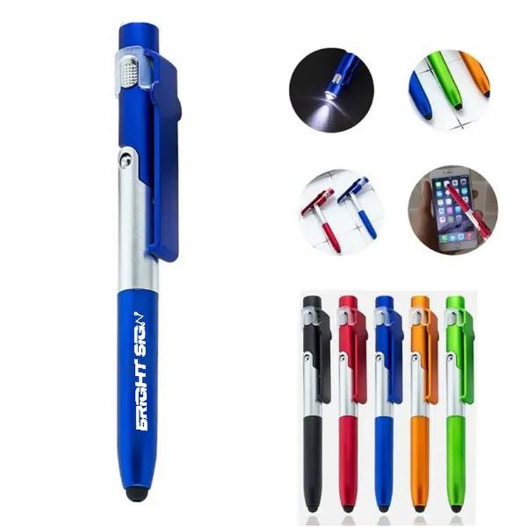 4-in-1 LED Pen with Foldable Phone Stand 1