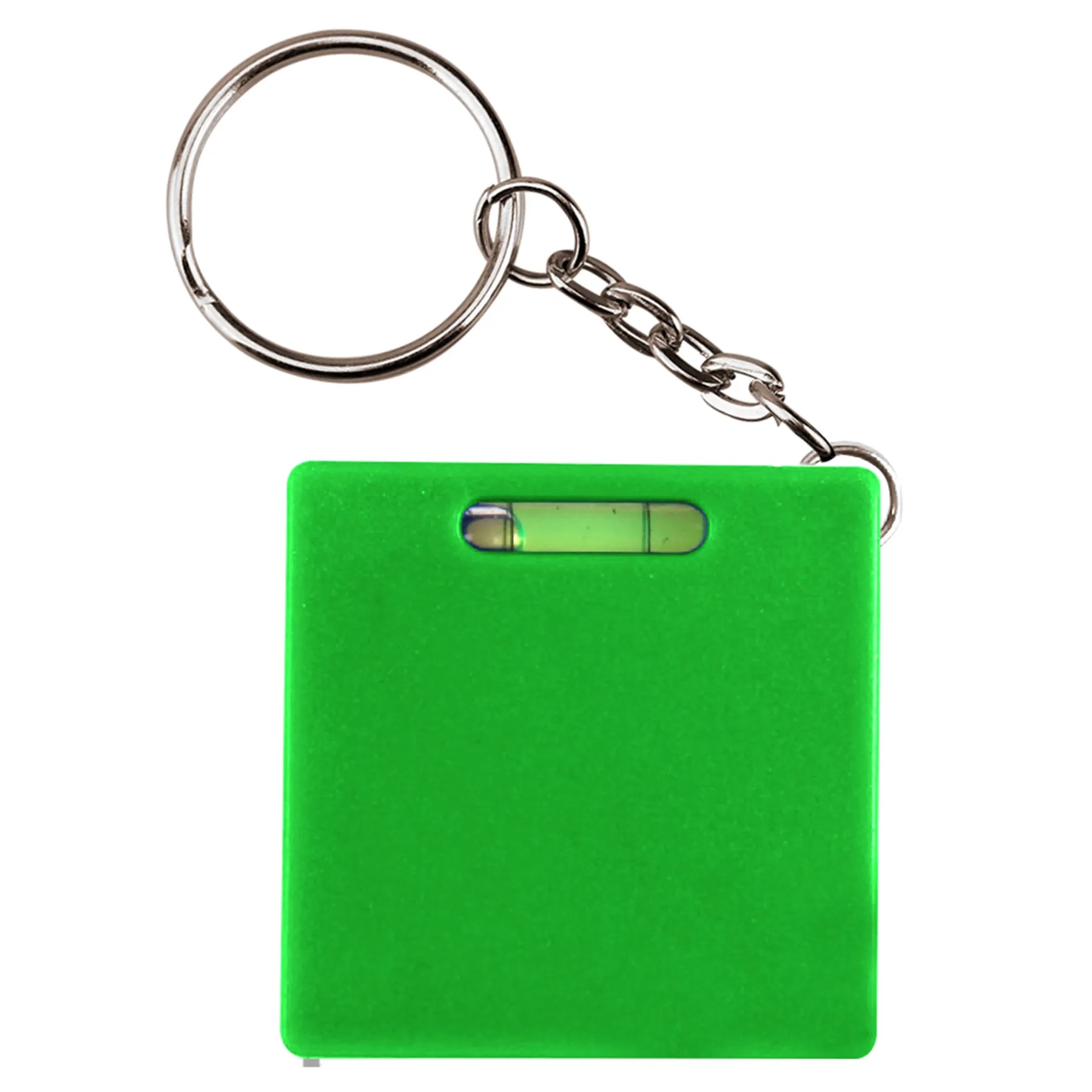 Square Tape Measure Keychain w/ Level 7