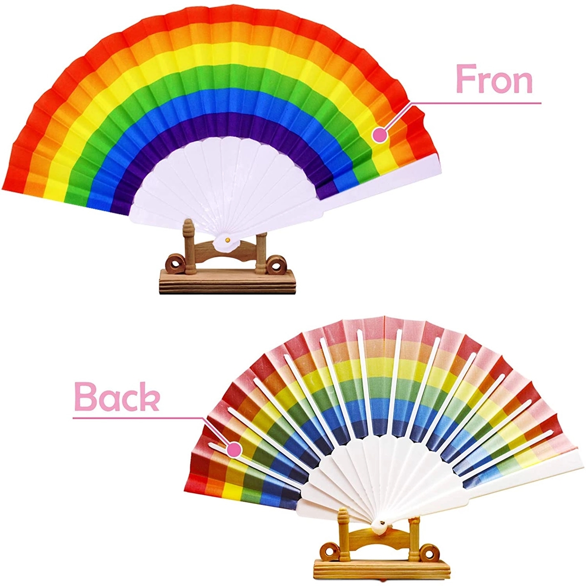 Folding Rainbow Hand Held Fan 3