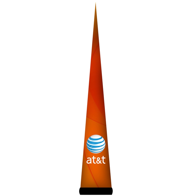 AirePin™ LED Inflatable Column, Cones_Orange At_T - 7.5'H 2
