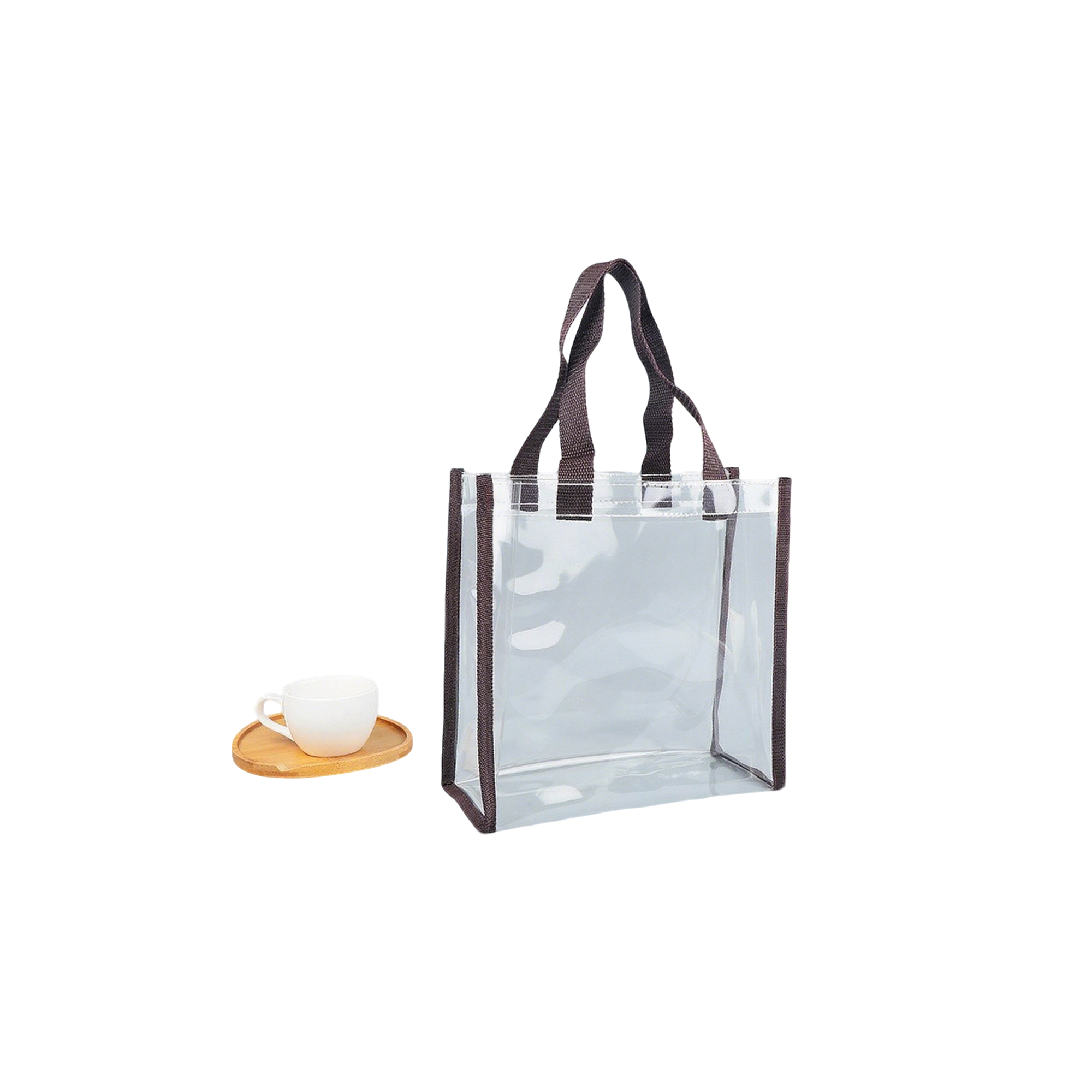 Transparent Polyvinyl Chloride Stadium Tote 11.9" x 11.9" x 6" 7
