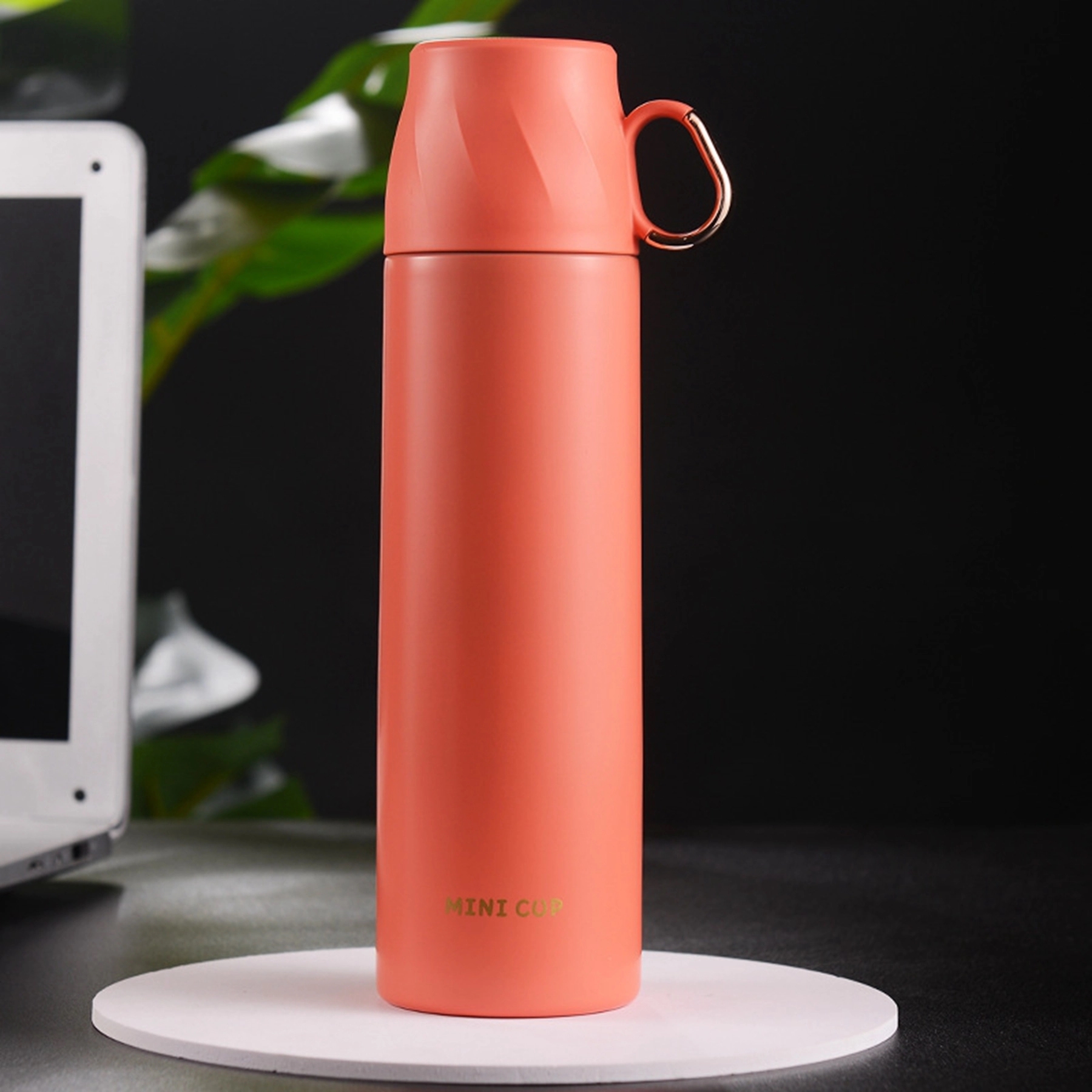 17 Oz. Double Wall Stainless Steel Water Bottle with Cup, custom water bottle with logo imprint 2
