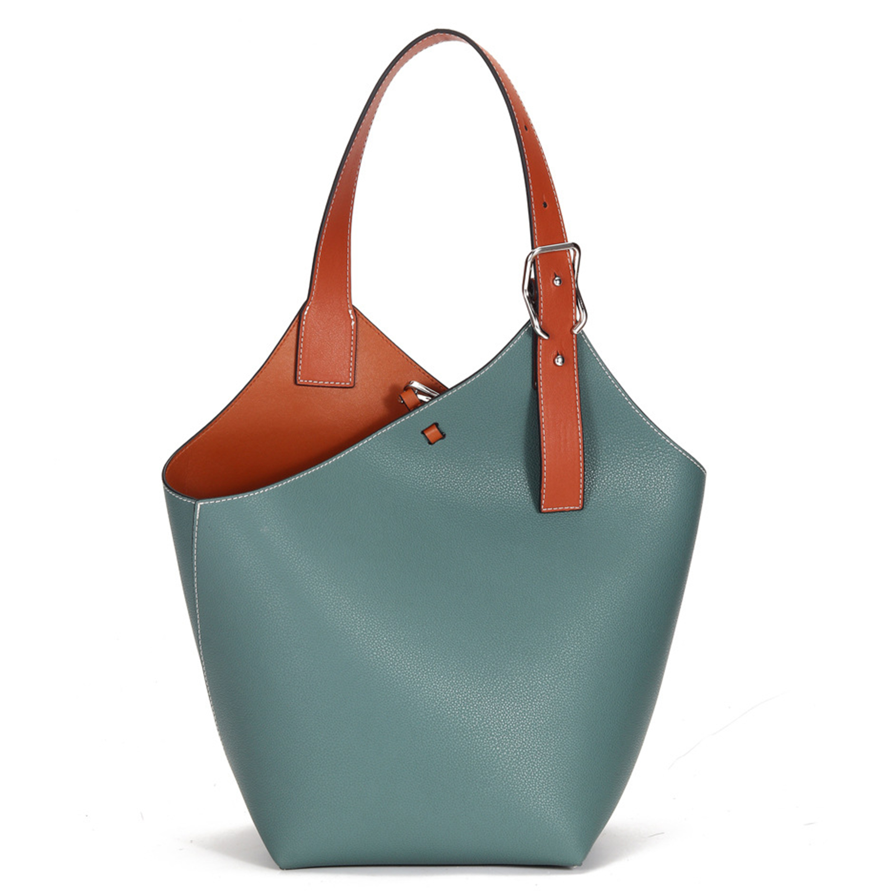Genuine Leather Large-capacity commuter cross-body bag 2
