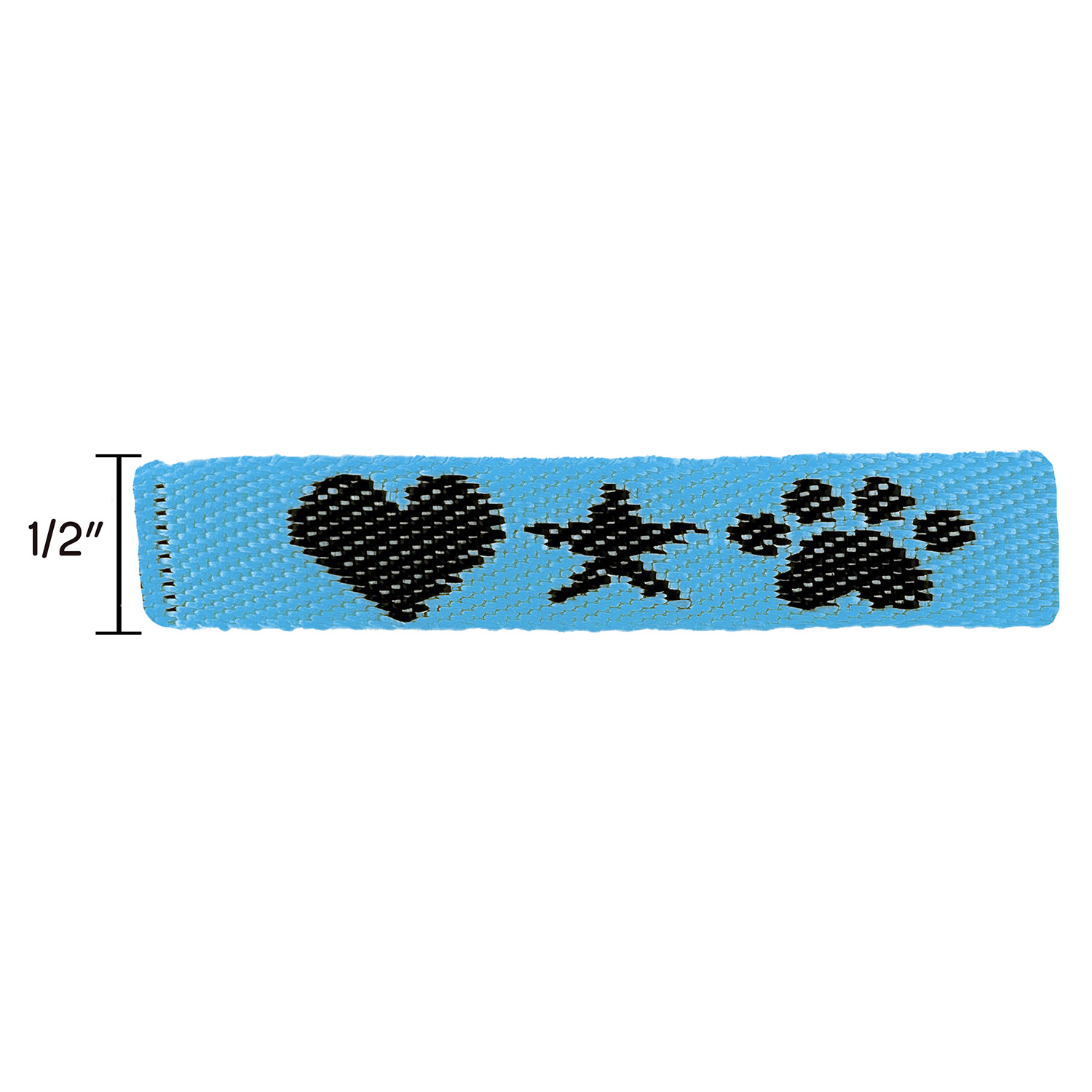 1/2" Woven Wristband w/ Clear Slide Closure - "Platinum" Weave 24