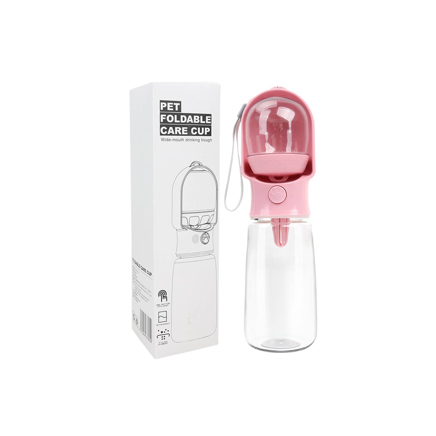 17oz 2-in-1 Plastic Foldbale Pet Care Cup W/ Feeding 2