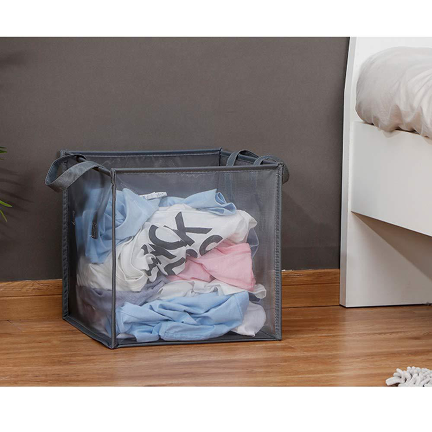 Home Foldable Laundry Basket - Airy Mesh Storage Bag 1