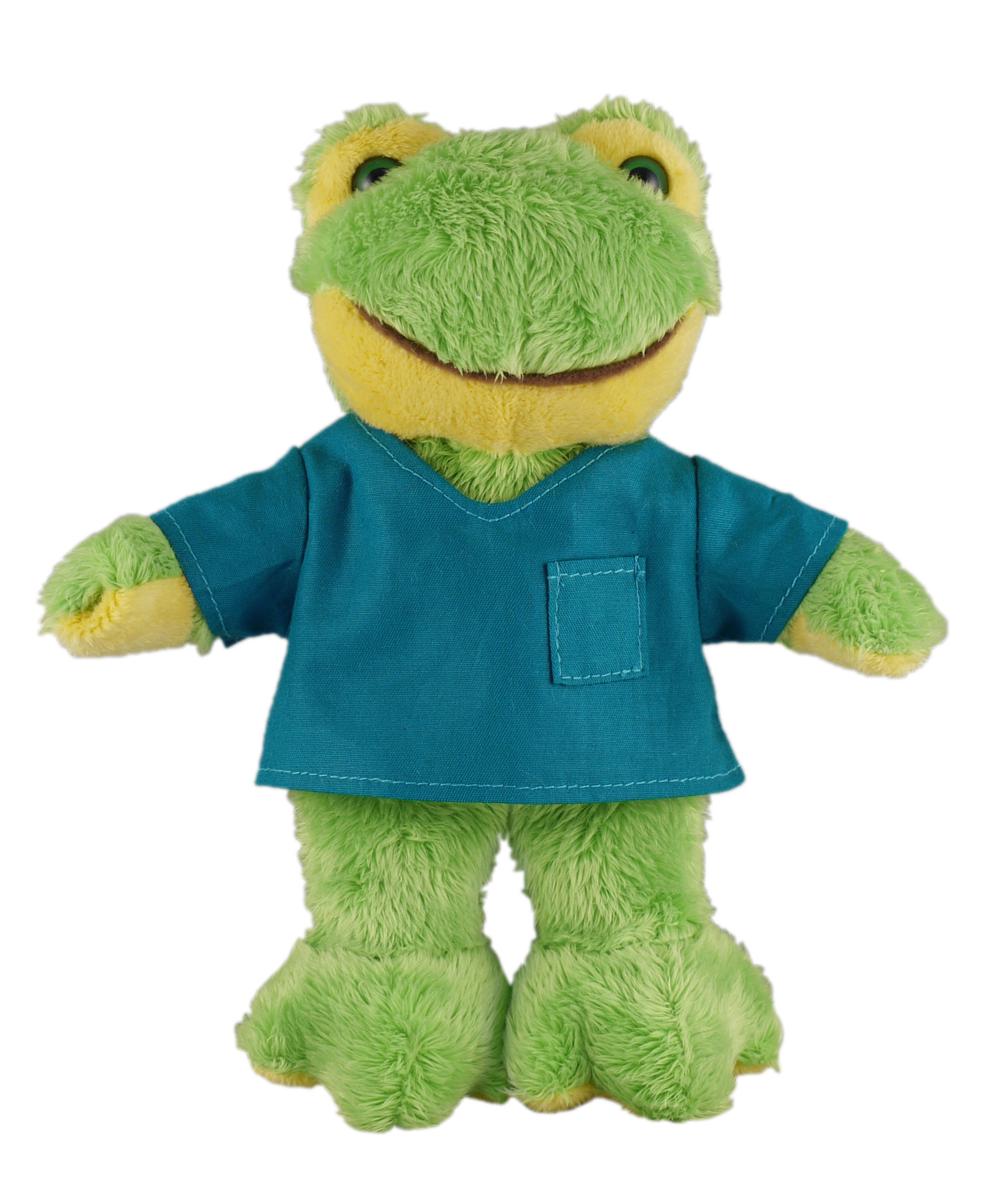 Soft Plush Stuffed Frog in scrub shirt