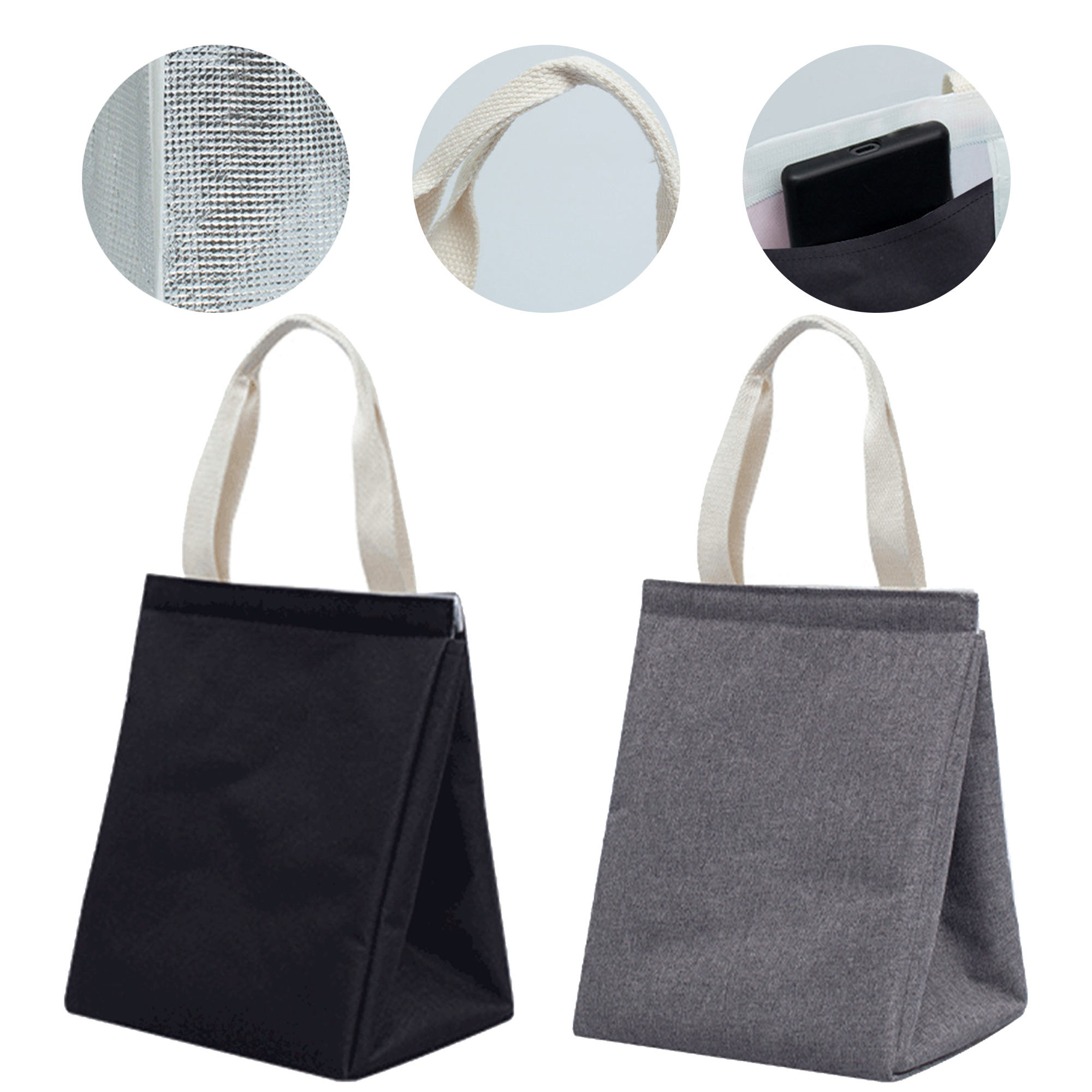 Oxford Cloth Bento Bag Campus Office Thickened Lunch Bag 2