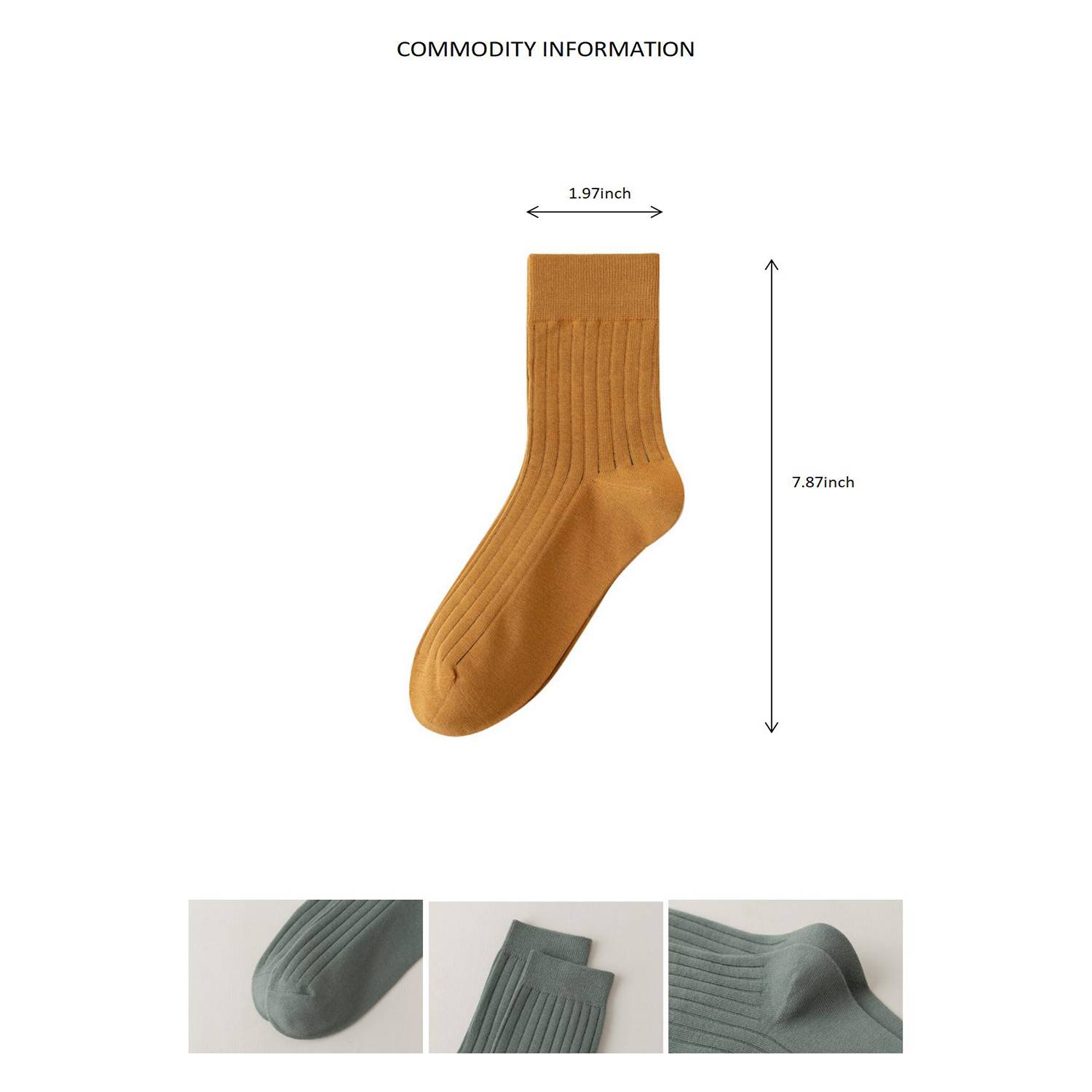 Men Sweat-Absorbing Solid Color Boneless Cotton Socks 5