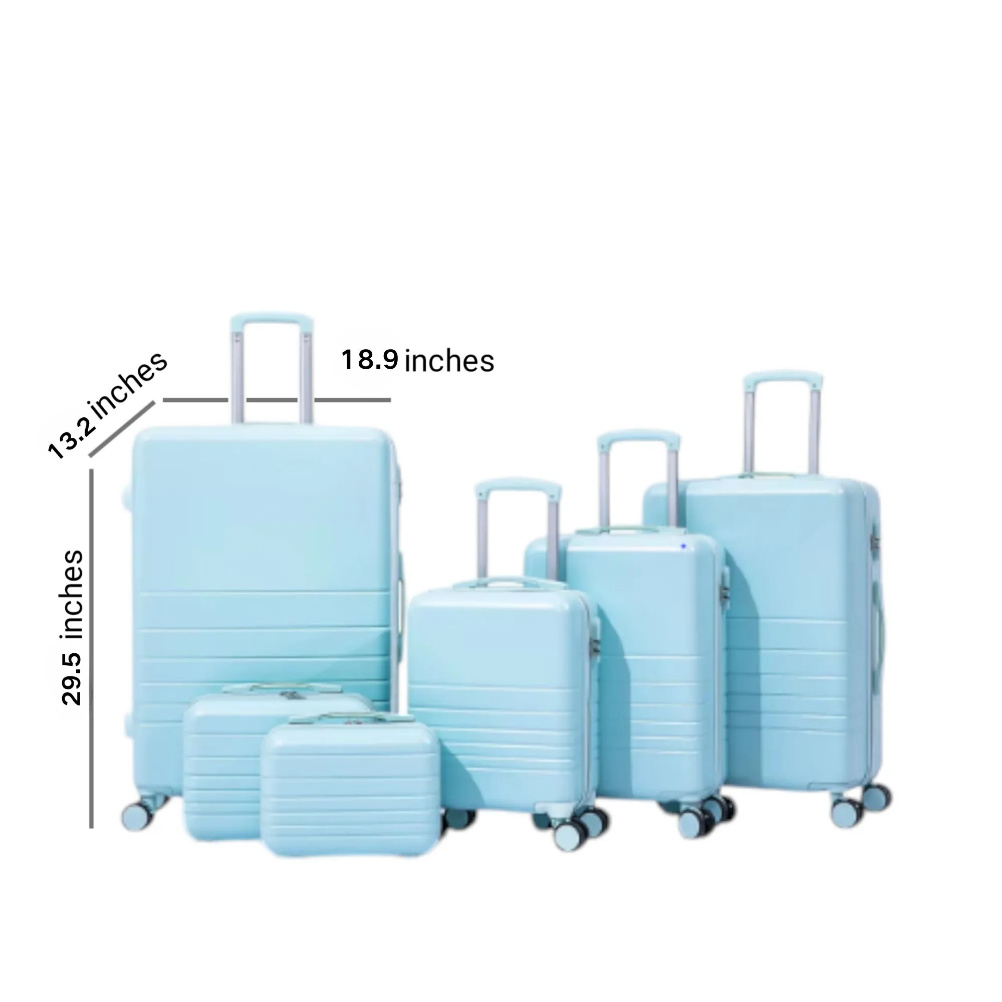 6-Piece Hardside Luggage Set with Spinner Wheels 5