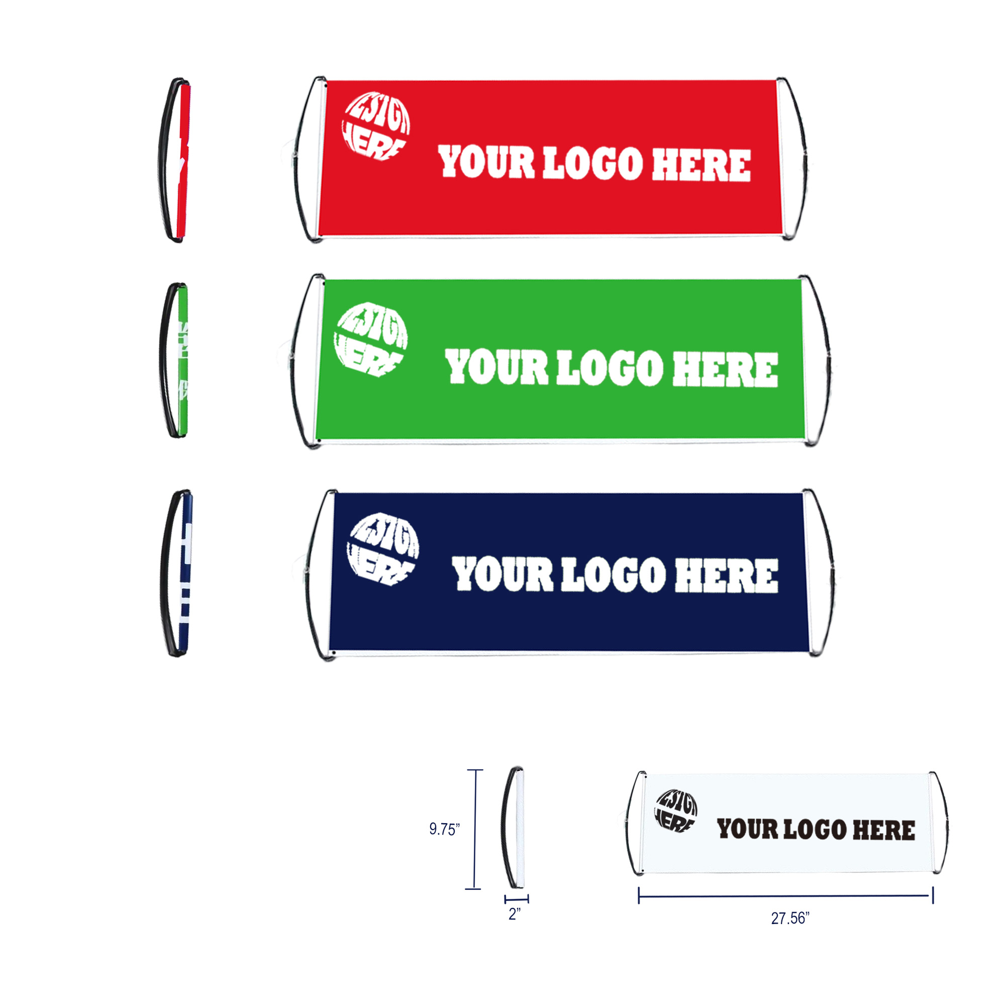 PET Telescopic Handheld Pocket Flag Advertising Banners 2