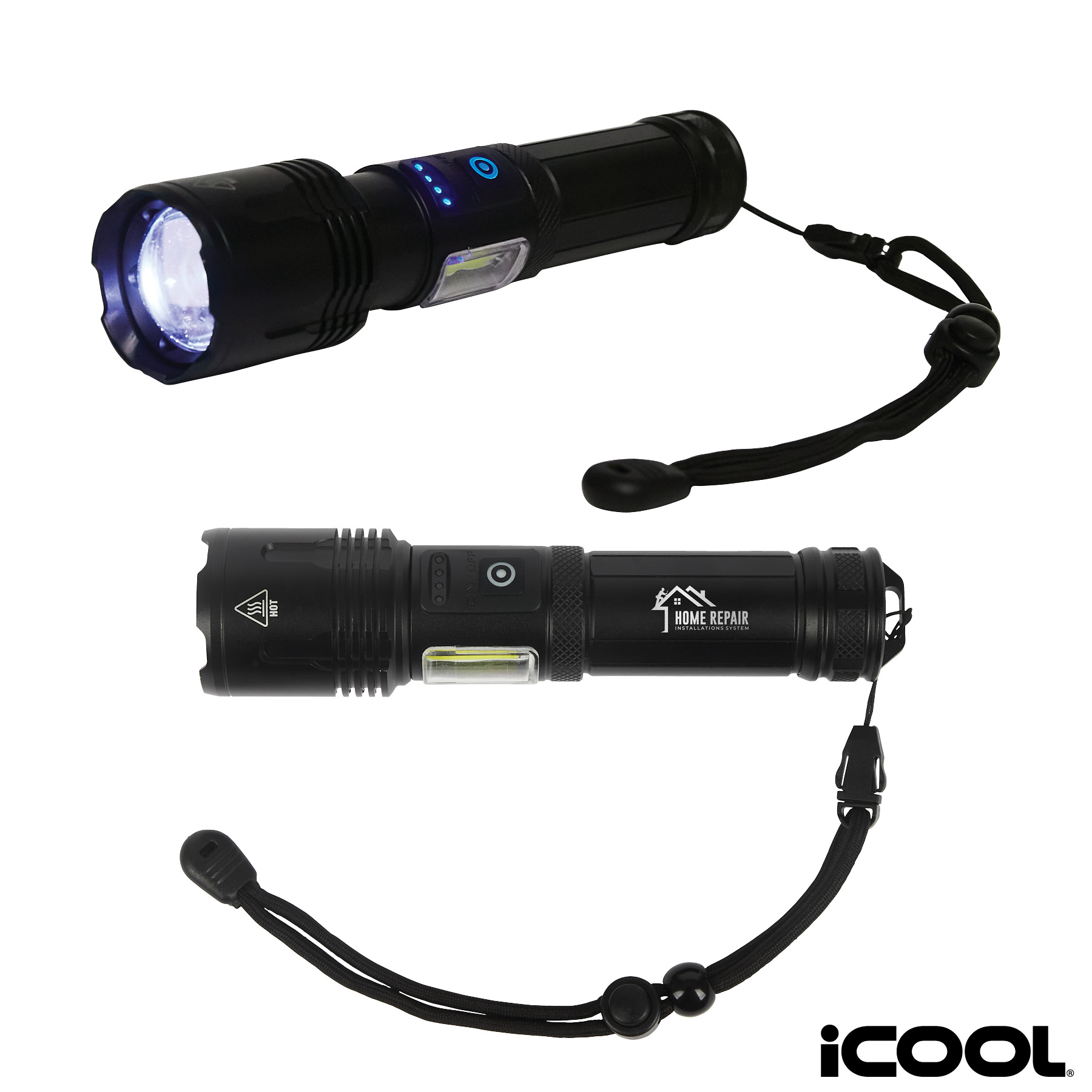 iCOOL Longmont Rechargeable 1000-Lumen Aluminum Tactical Flashlight 10