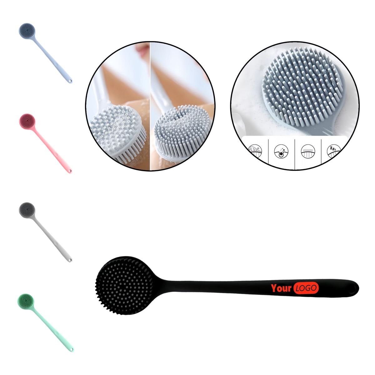 Dual-sided Long-handled Bath Brush For Bathing And Massage 3