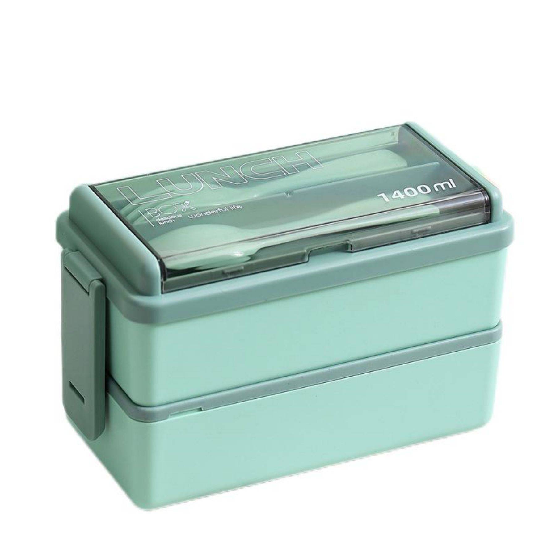 Fashionable double-layer plastic lunch box 5