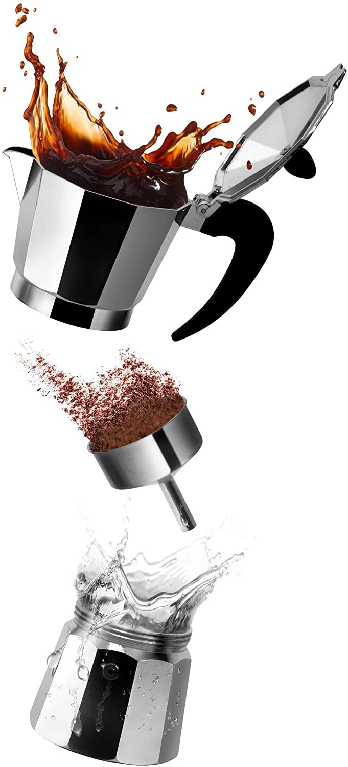 Aluminum Espresso Coffee Maker Moka Pot--1 Cup 6