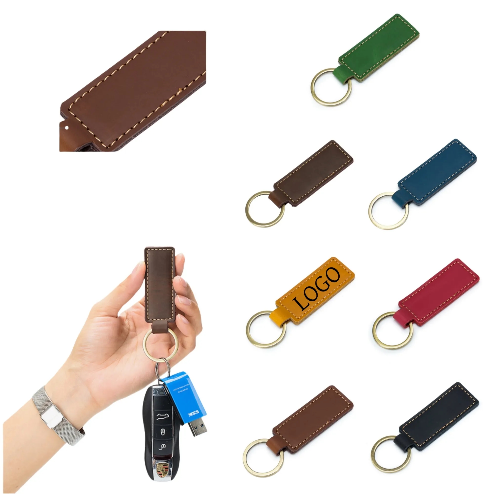 Soft  Genuine Leather Key Chain 3