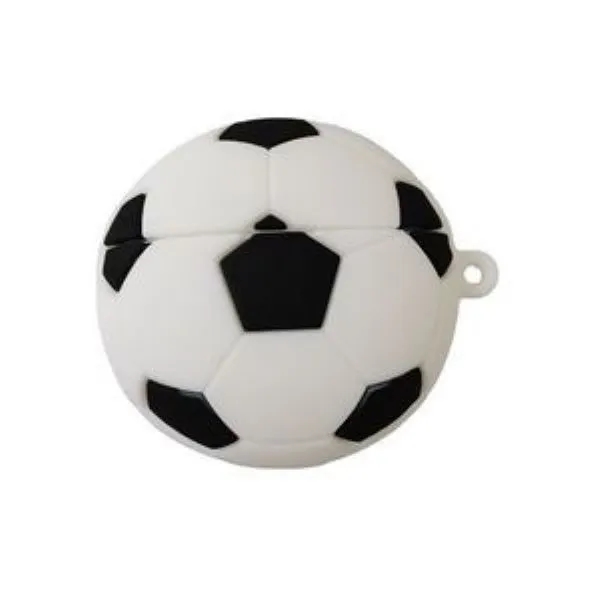 Silicone Soccer Earbuds Case with Keyring 3