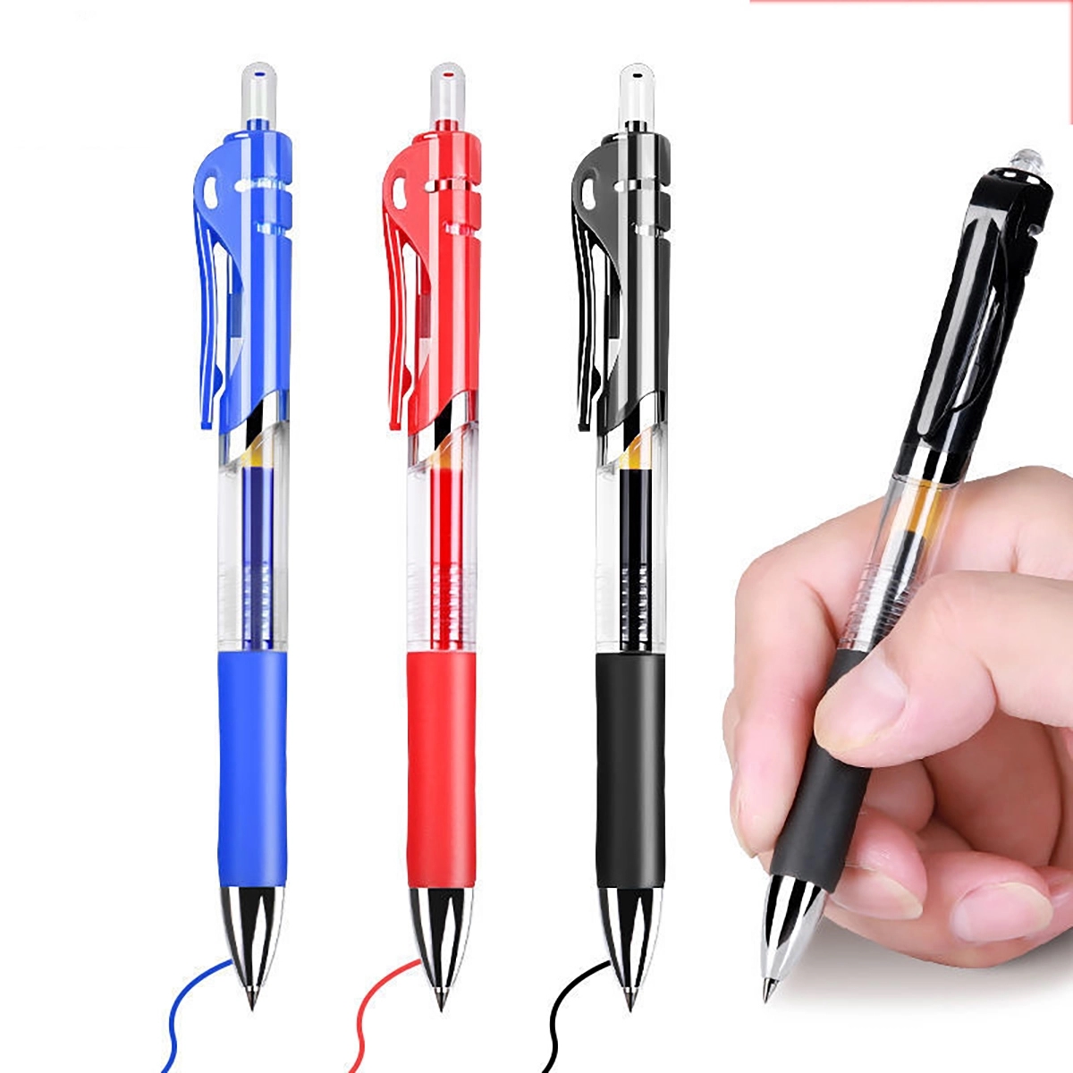 Office School Home Work Point Rollerball Gel Ink Pens 6