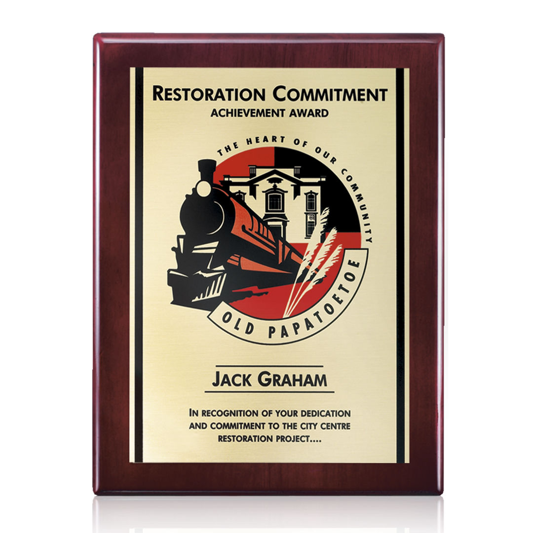 Oakleigh/AstroSub Plaque - Rosewood/Gold 4
