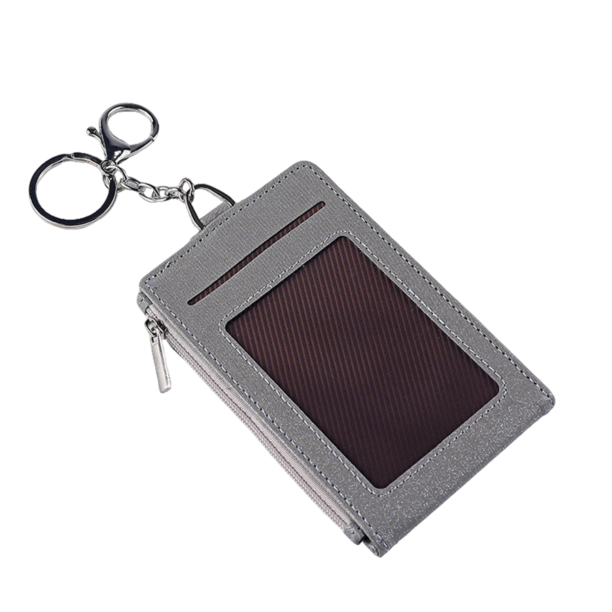 Zippered Id Card Holder Clear Window 4.73" x 2.96" 2