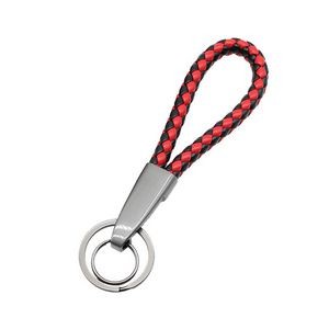 Woven PU Leather Keychain With Long Buckle 26