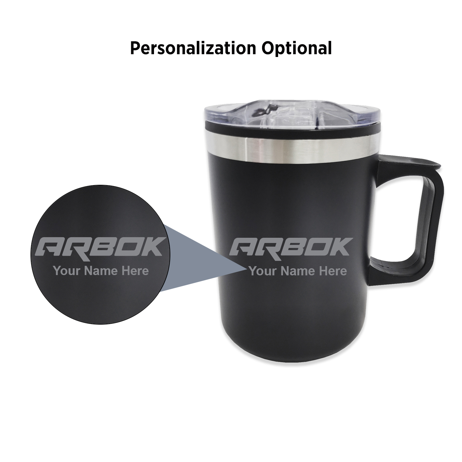 EcoSip 14oz Double Wall Camping Mug With Handle 9