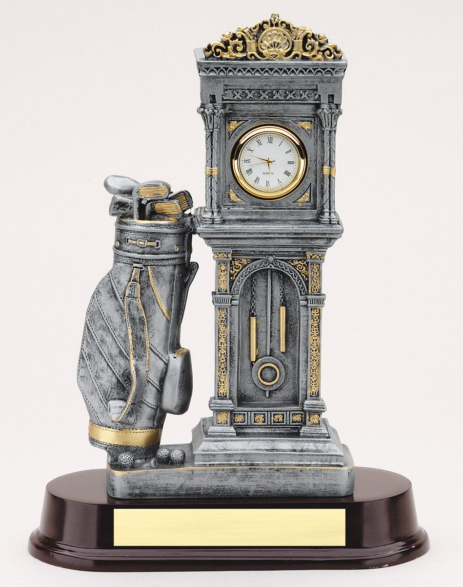 Clock And Golf Bag 10.5" Resin 1