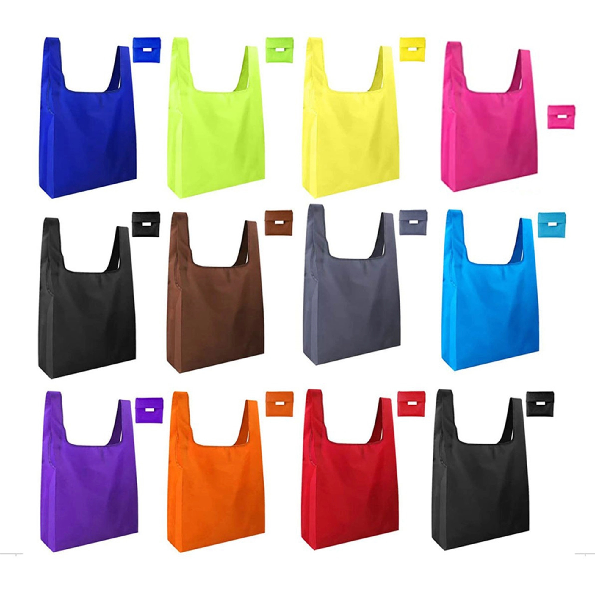 Grocery Tote Folded into Attached Pouch