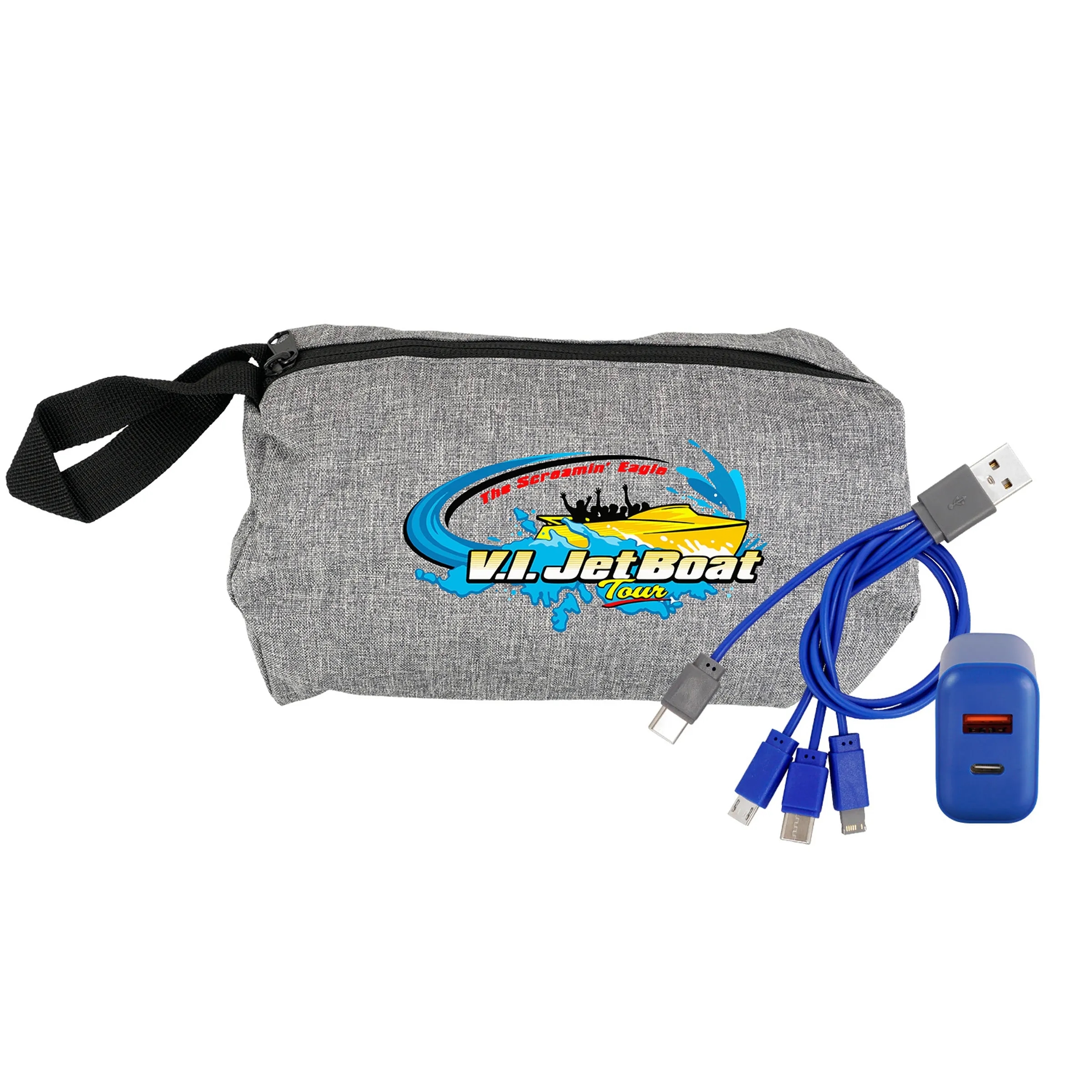 Recycled Travel Pouch Fast Charger Set 15