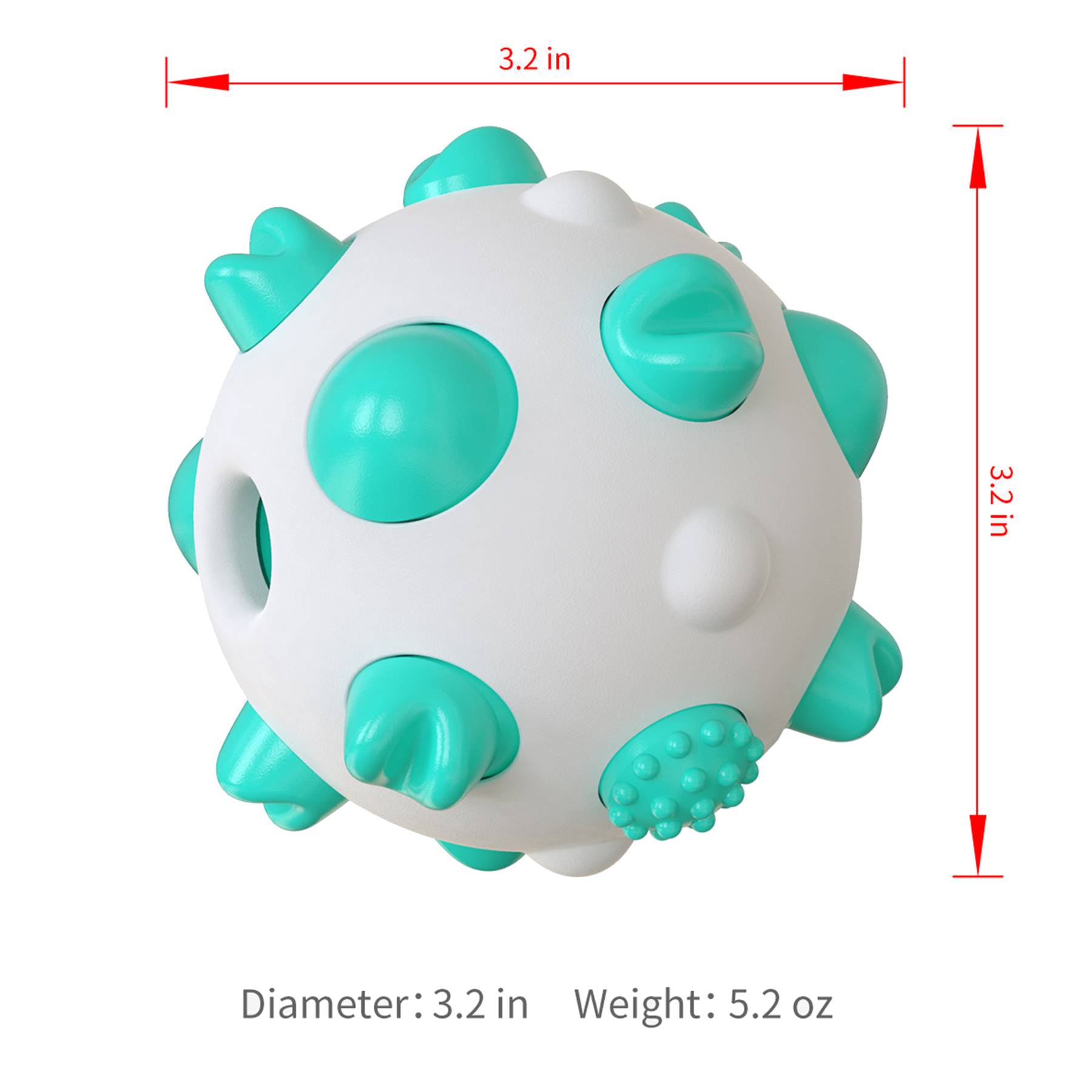 Rubber Spherical Chewing Resistant Dog Molar Stick Toy 4