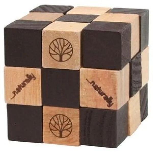 Elastic Cube Puzzle in Wood 9