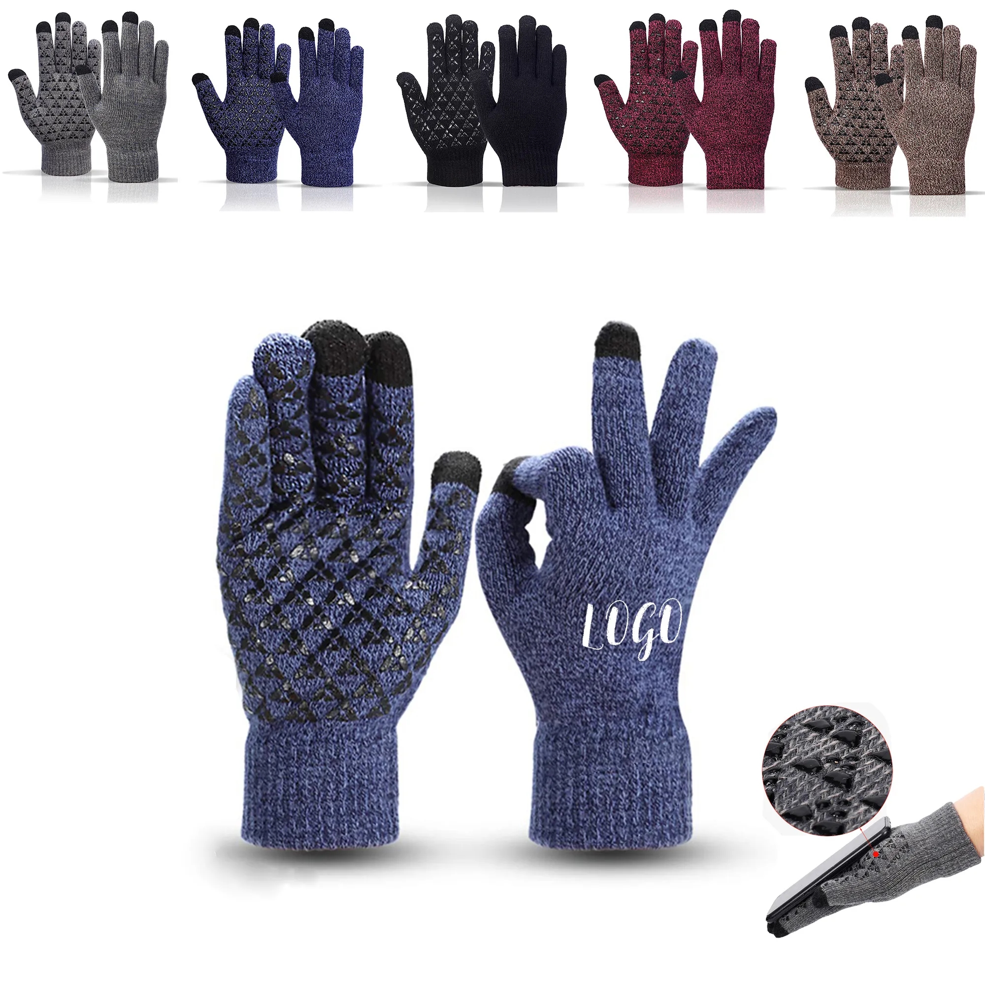 Stretch Touch Screen Adult Knit Gloves