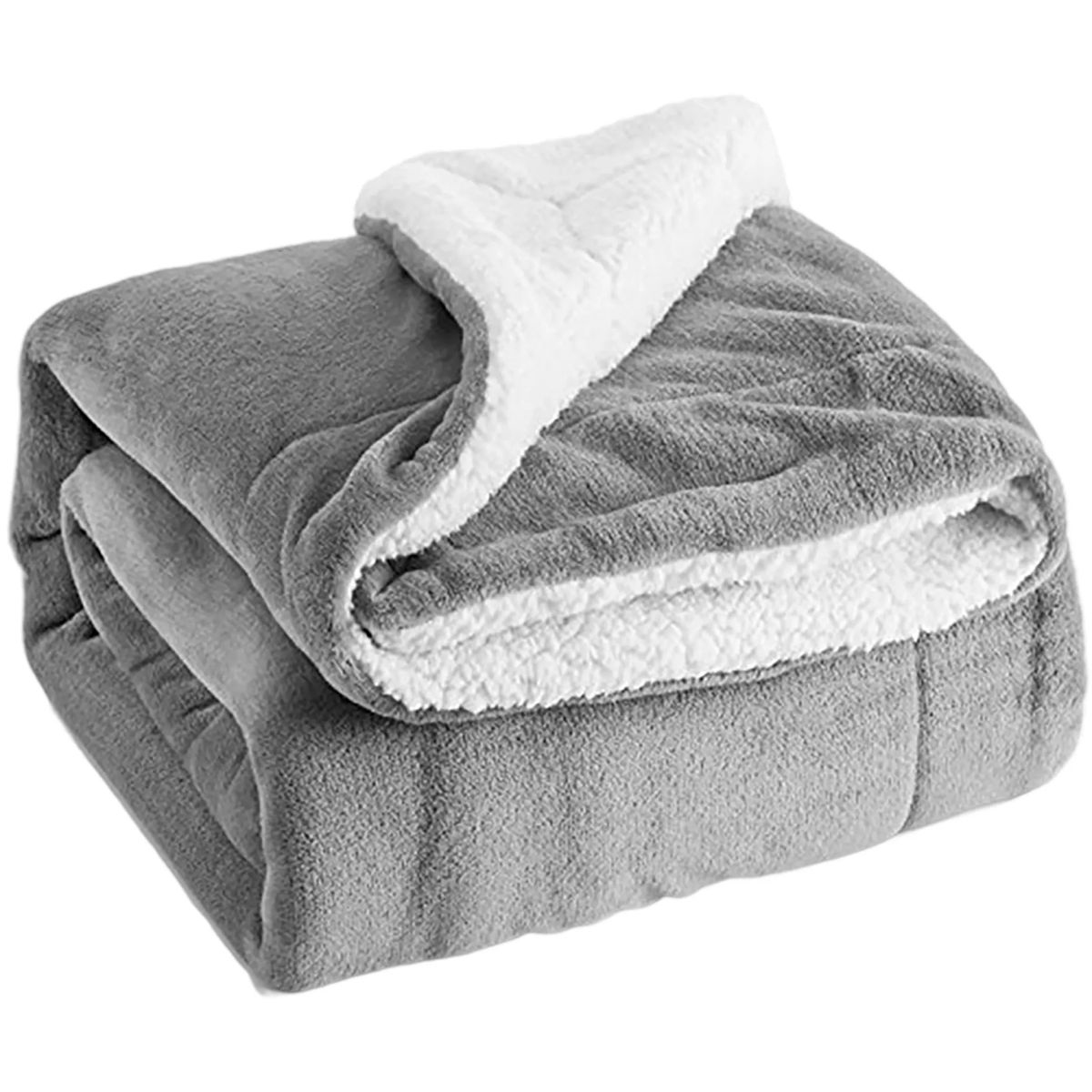Warm Sherpa Fleece Blanket 50x60 Inch for Bedroom 1