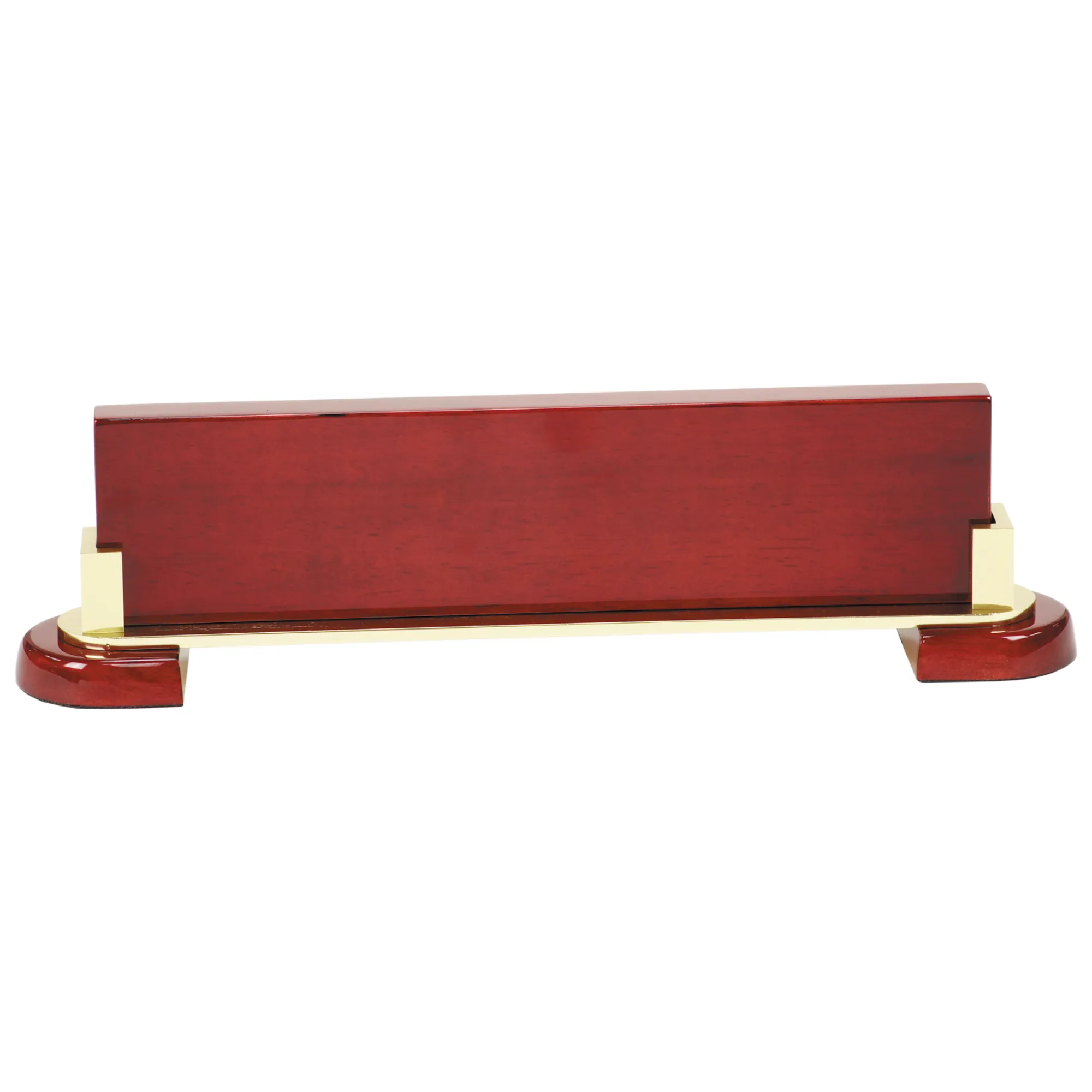 12 1/2" x 3 1/4" Rosewood Piano Finish and Metal Name Bar 3