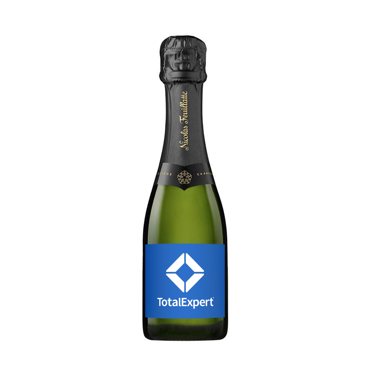 Mini Nicolas Feuillatte Brut w/Full-Color Custom Label 1