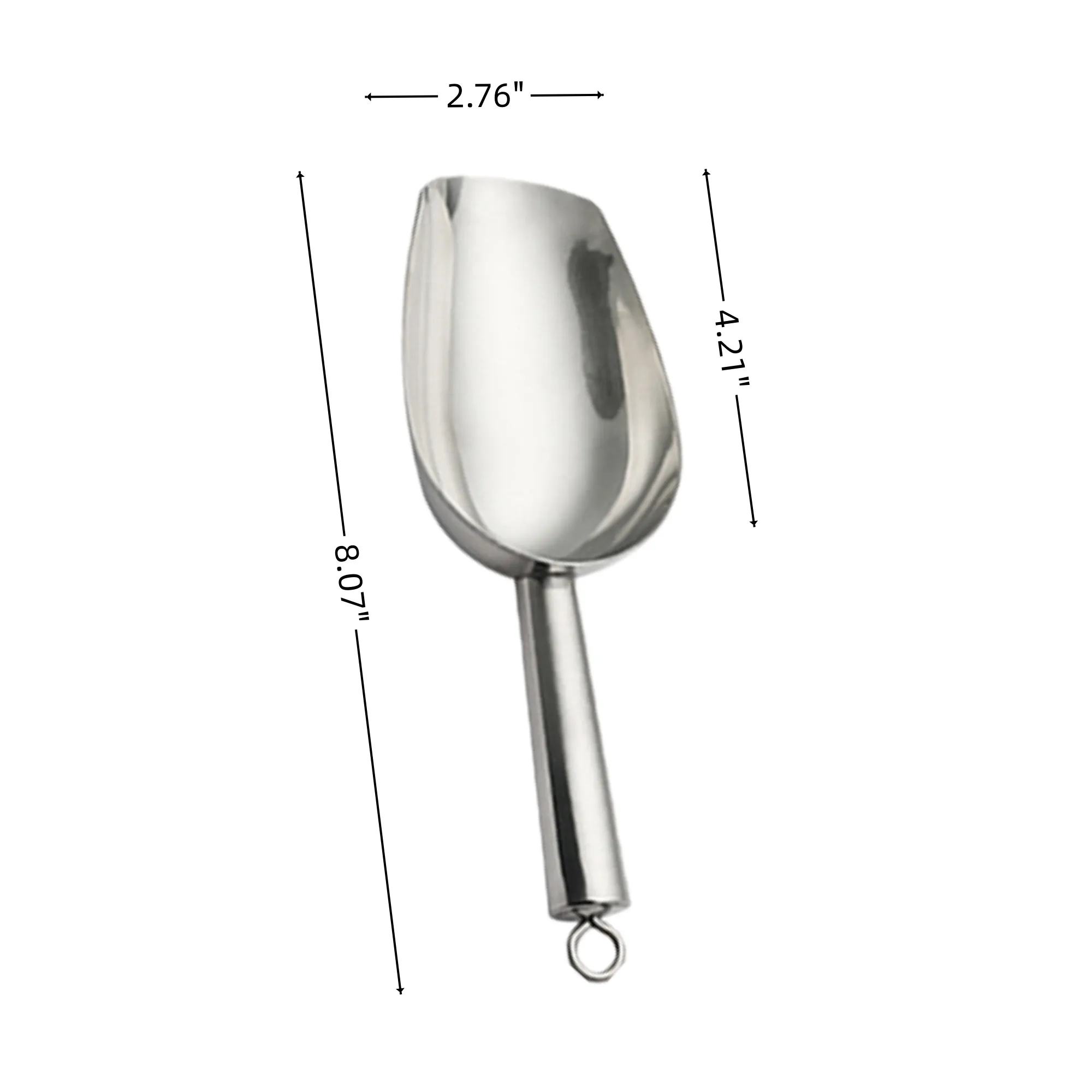 Stainless Steel Ice Scoop Multi Purpose For Flour Rice 2