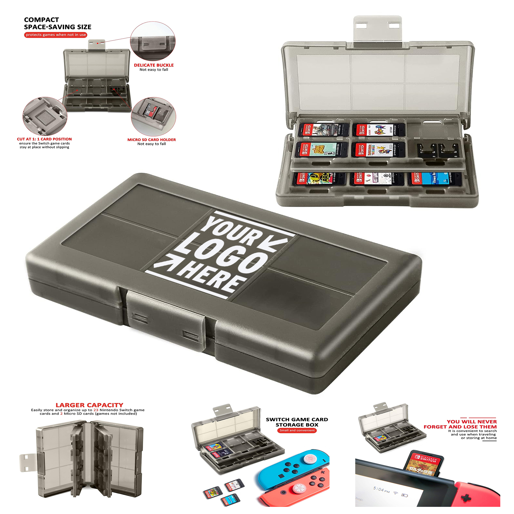 Nintendo Switch Lite Card 24-in-1 Game Storage Case Holder