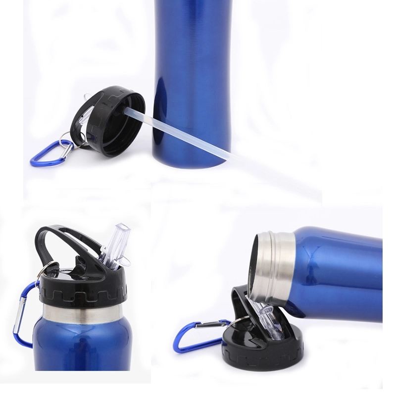 500ML Stainless Steel Bike Sport Water Bottle With Straw 6
