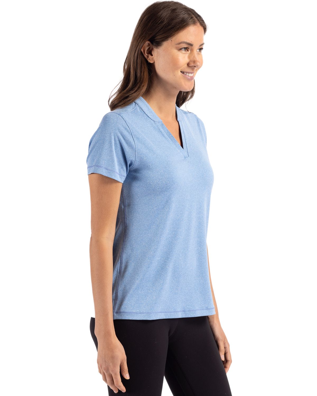 Cutter & Buck Forge Recycled Four-Way Stretch Heathered Womens Blade Top 16