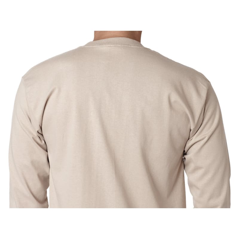 Bayside Adult 6.1 Oz., 100% Cotton Long Sleeve Pocket T-Shirt 6