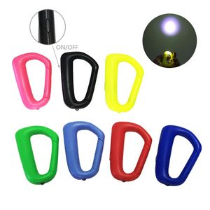 Compact LED Flashlight With Carabiner Clip Quality Plastic Metal 18